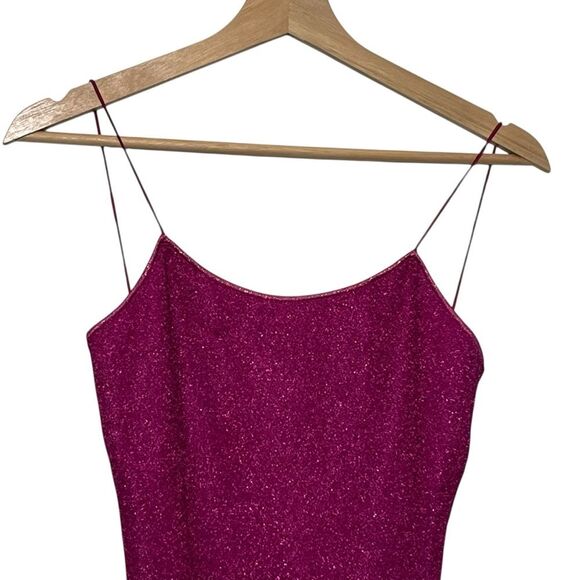 Oseree Lumiere Maillot Swimsuit Women’s Small Fuchsia Pink Glitter One Piece New - Picture 4 of 16